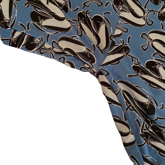 LULAROE LLR TALL & CURVY BLUE BALLET SLIPPERS‎ DANCE TC LEGGINGS Buttery Soft - Picture 4 of 7